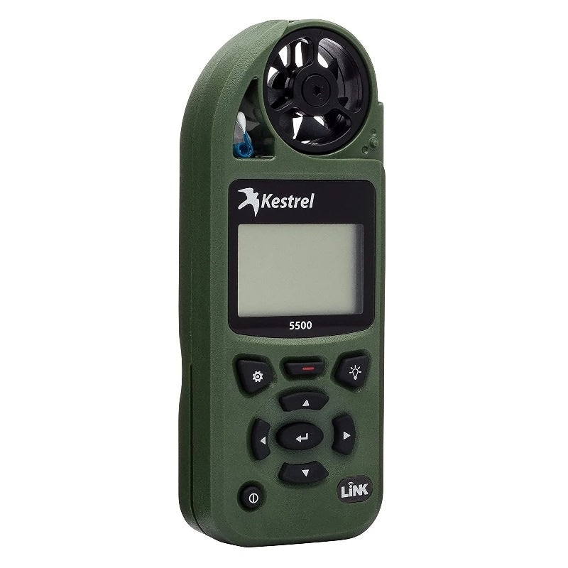 Kestrel 5500 – מד מזג אוויר מקצועי עם LiNK ומתקן כנף מסתובבת – ירוק זית