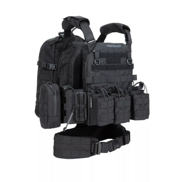 ערכת לוחם Ultra Lite – שחור | MOLLE מלא, שחרור מהיר, מוכן למשימה